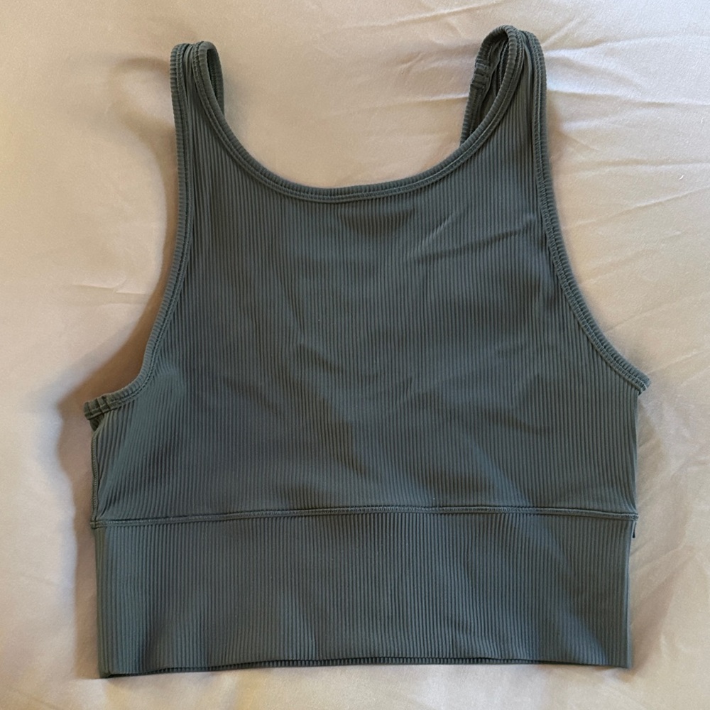 Lululemon Green Ribbed Tank Top